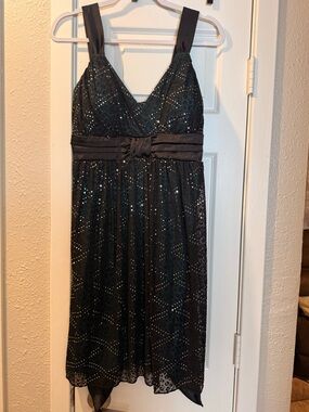Deb dress size 1X vintage Y2K leopard tie back